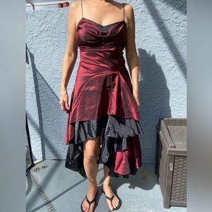 NWOT Vintage Black and Red Dress